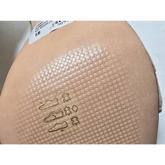 NEW SCHUTZ Aimme Ruffle Heel Sandal D'Orsay Honey Beige SZ 8 B MSRP $220 - Picture 9 of 10